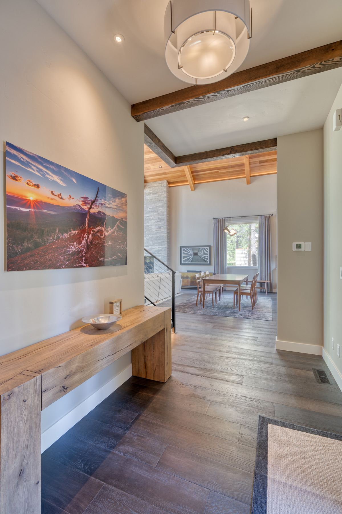 Entryway leading toward great room and kitchen